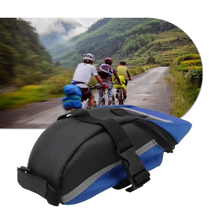 Tárolótáska Kerékpártáska Hegyi kerékpározás Országúti Kerékpár Nyeregtáska Ülőtáska Vízálló 20x6x8cm Kék/fekete/piros