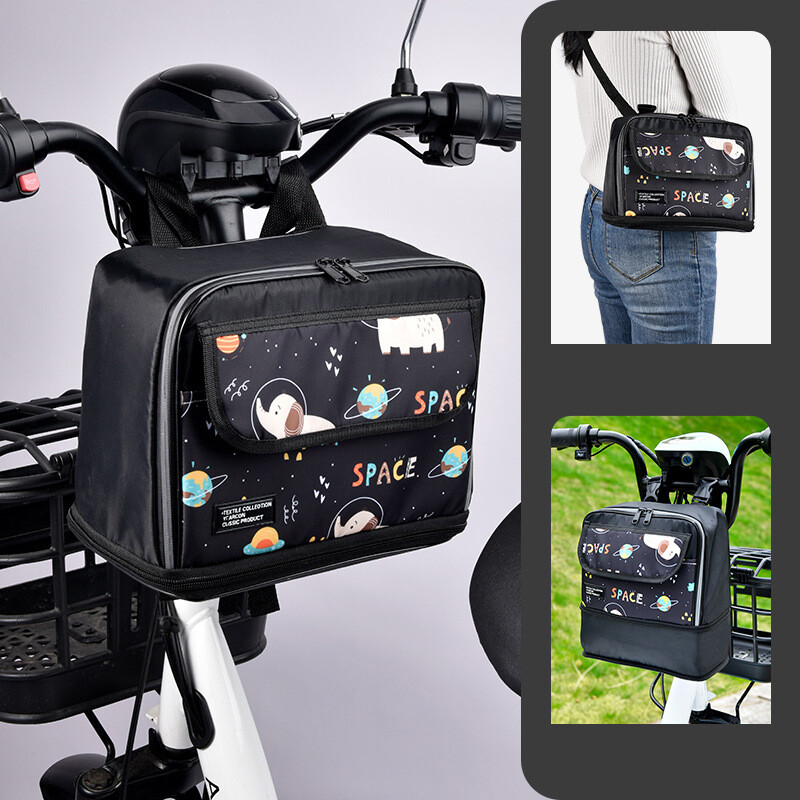 Geantă pentru ghidon din față pentru bicicletă Echipament multifuncțional pentru bicicletă de munte Geanta pentru cadru Coș impermeabil, rezistent la ploaie Sport în aer liber