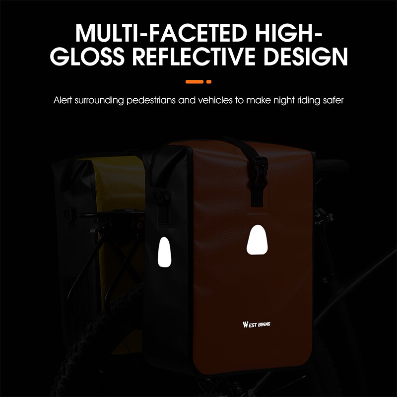WEST BIKING 12-15L Potpuno vodootporna torba za nosač bicikla Multifunkcionalna trodimenzionalna pakiranje stražnjih sjedala bicikla Biciklistička torba za rame