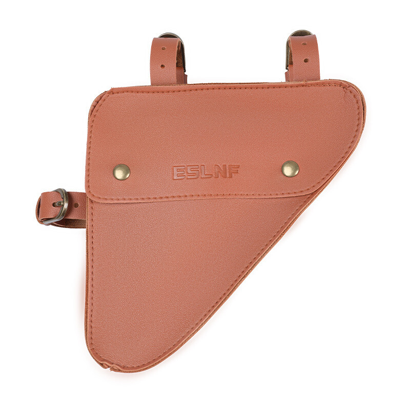 ESLNF biciklistička PU kožna torbica s prednjim okvirom bicikla Retro trokutasta torba Ultra-lagana cijev Mala torbica za popravak alata Dodatak za biciklizam