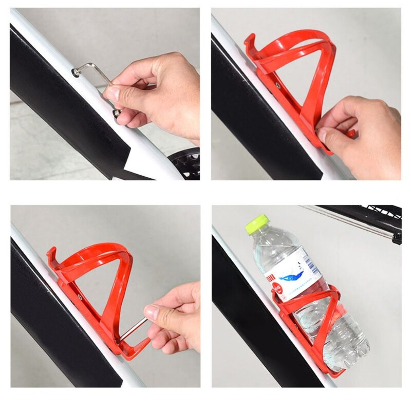 Plastikiniai dviračių butelių narveliai Lengvas virdulio stovas vandens butelių laikiklio puodelių lentyna Spalvinga dviračio vandens puodelių lentyna