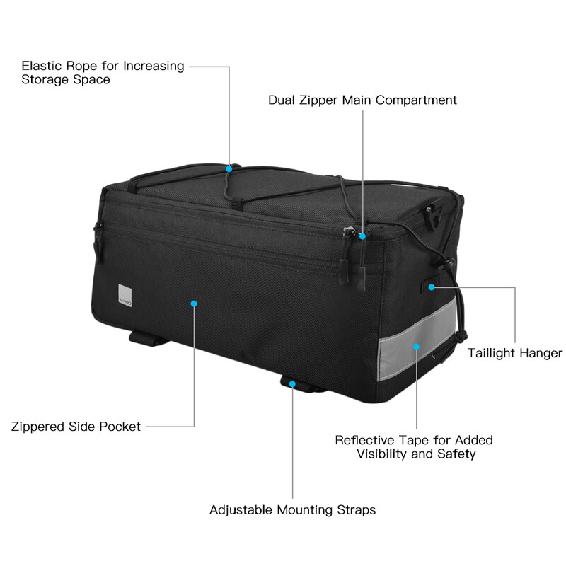 Geantă frigorifică izolată pentru portbagaj pentru ciclism multifuncțional Geanta pentru scaunul din spate pentru bicicletă Suport pentru bagaje Geanta pentru bagaje Accesorii pentru biciclete