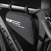 Τσάντα σέλας ποδηλάτου ROCKBROS MTB Road Cycling Reflective Twill Tube Triangle Bag Πλαίσιο ποδηλάτου μπροστινή τσάντα σωλήνα