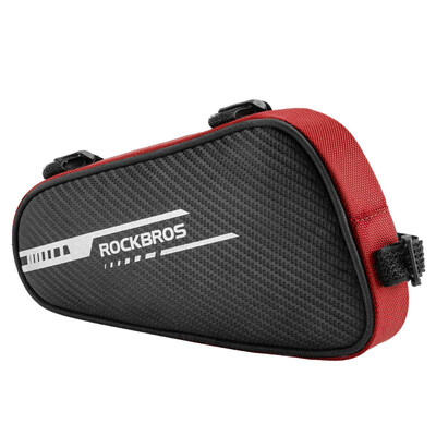 Τσάντα σέλας ποδηλάτου ROCKBROS MTB Road Cycling Reflective Twill Tube Triangle Bag Πλαίσιο ποδηλάτου μπροστινή τσάντα σωλήνα