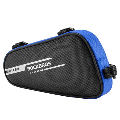 Τσάντα σέλας ποδηλάτου ROCKBROS MTB Road Cycling Reflective Twill Tube Triangle Bag Πλαίσιο ποδηλάτου μπροστινή τσάντα σωλήνα