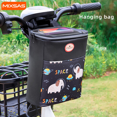 MIXSAS Bike Portable Touch Screen Hanging Bag 465 Universal Bicycle Handlebar Pack Ποδήλατο μοτοσικλέτας Τσάντα αποθήκευσης μεγάλης χωρητικότητας