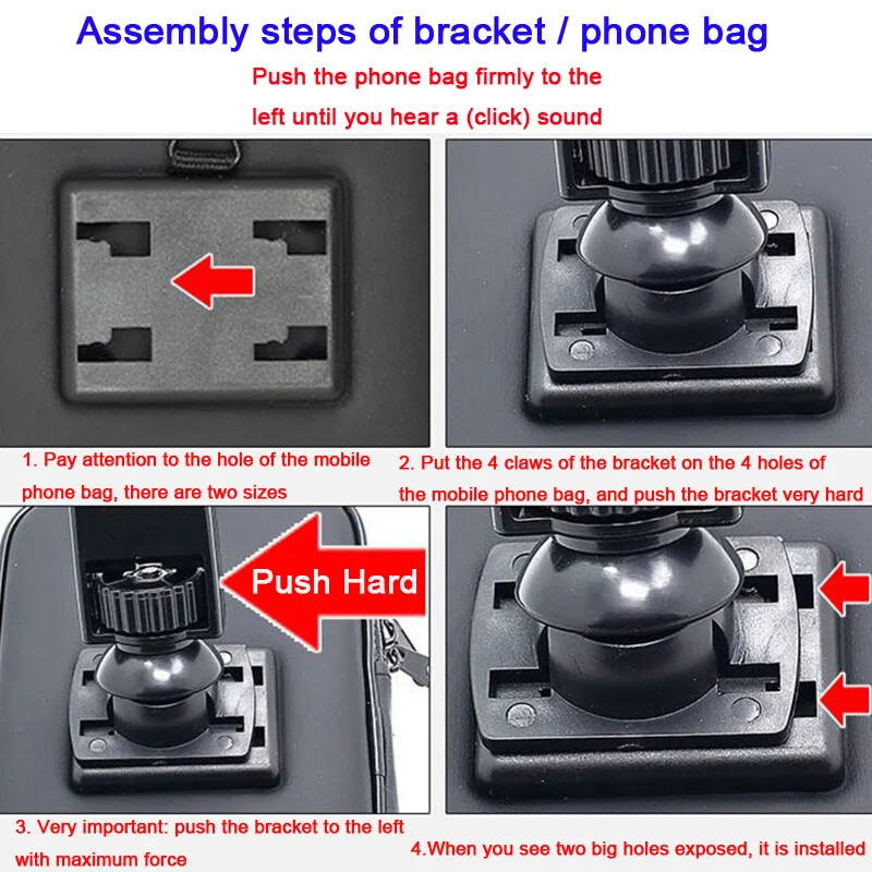 Dviračio telefono laikiklis, vandeniui atsparus dėklas