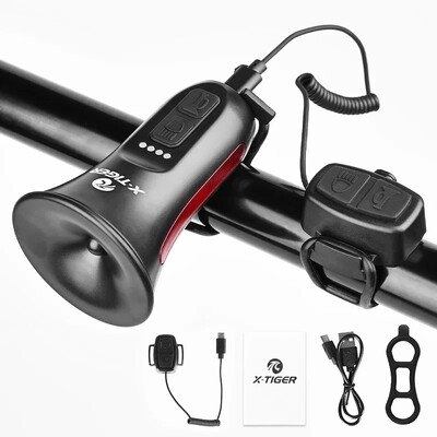 X-TIGER elektronička sirena upozorenja za sirenu za bicikle Zvono za bicikle za vanjsko vodootporno trajanje baterije od 6 sati za cestovne brdske bicikle