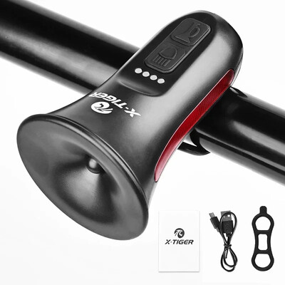 X-TIGER elektronička sirena upozorenja za sirenu za bicikle Zvono za bicikle za vanjsko vodootporno trajanje baterije od 6 sati za cestovne brdske bicikle