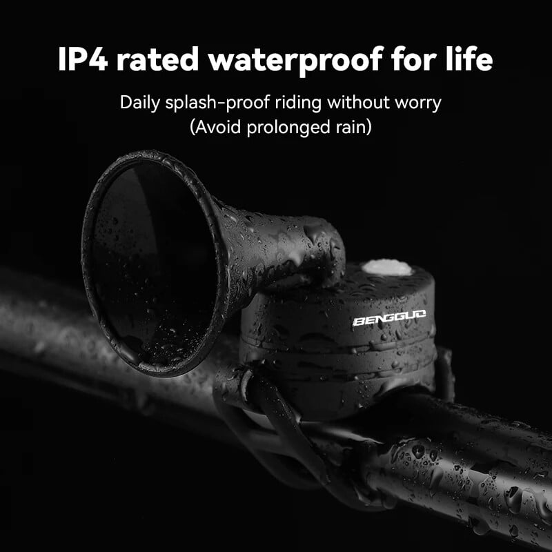 Elektronický zvonček na bicykel, klaksón pre elektrobicykel, hlasný výstražný zvuk 120 dB, nabíjateľný cez USB, vodotesný zvonček IPX4, pre cestný a horský bicykel