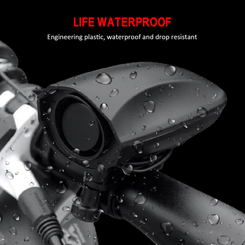 2024 Nový cyklistický elektrický klaksón 123db Vodotesný zvonček na riadidlá bicykla Výstražný zvonček na bezpečnostnú jazdu Alarmový zvonček Jazdecké zariadenia