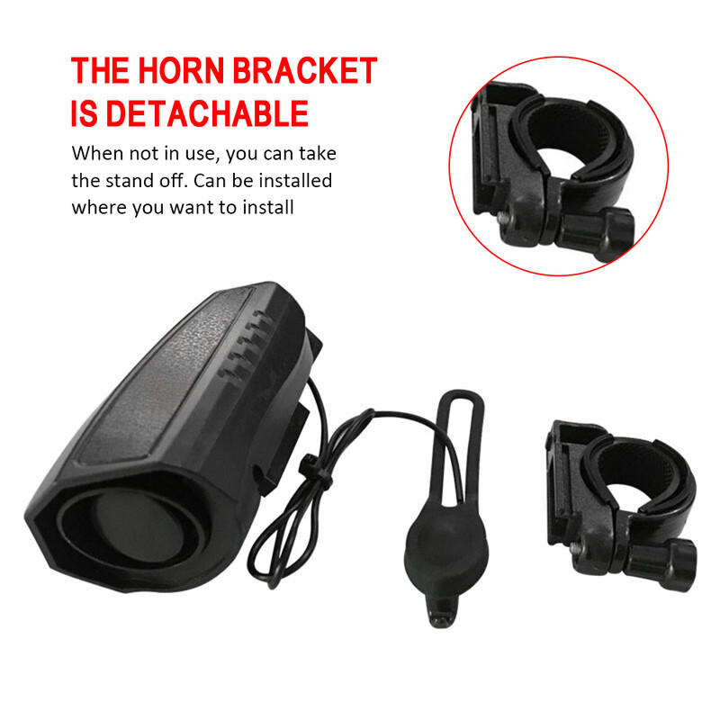 2024 Nový cyklistický elektrický klaksón 123db Vodotesný zvonček na riadidlá bicykla Výstražný zvonček na bezpečnostnú jazdu Alarmový zvonček Jazdecké zariadenia