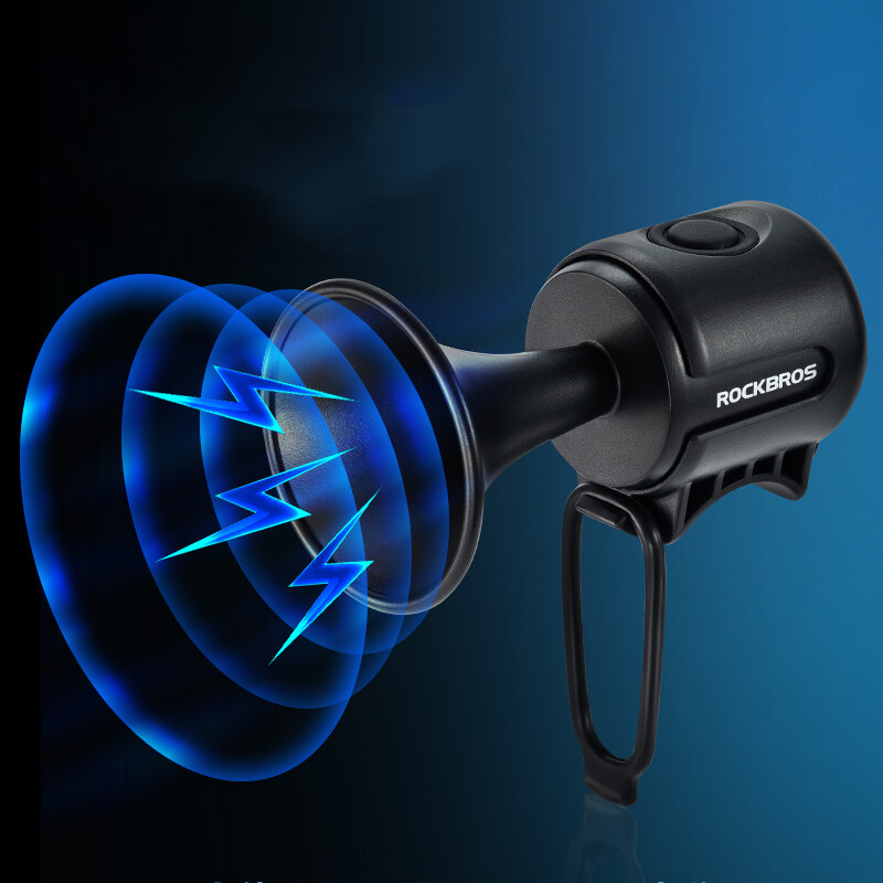 ROCKBROS 120dB Sirena za bicikl MTB Cestovni bicikl Biciklizam Električno zvono Vodoodbojno Elektronsko sigurnosno upozorenje Prsten za biciklizam