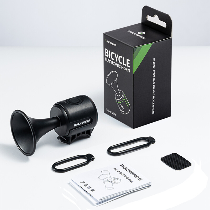 ROCKBROS 120dB Sirena za bicikl MTB Cestovni bicikl Biciklizam Električno zvono Vodoodbojno Elektronsko sigurnosno upozorenje Prsten za biciklizam