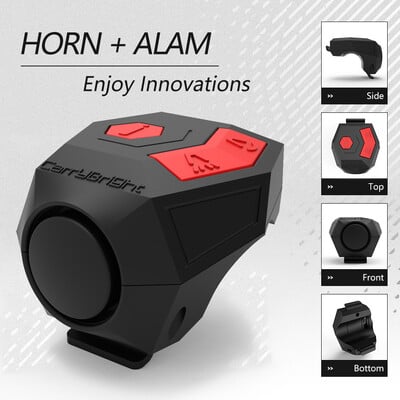 120 db Loud Horn Αντικλεπτικό σκούτερ Bell Bike Electronic Horn Bell USB Επαναφορτιζόμενο τιμόνι ποδηλάτου Ποδηλατικό τιμόνι