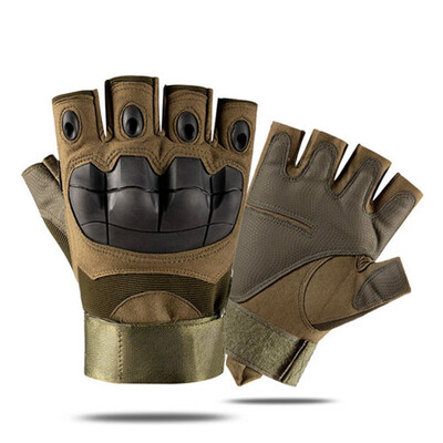 Vonkajšie taktické rukavice s polovičným prstom, tvrdé kĺby, pánske rukavice s protišmykovou rukoväťou, športové, poľovnícke, airsoftové, motocyklové, cyklistické rukavice
