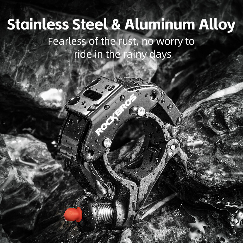 ROCKBROS klasikinio nerūdijančio dviračio skambučio dviračio garso signalas vairas Bell Horn Crisp Sound dviračio garso signalo saugos dviračio priedai