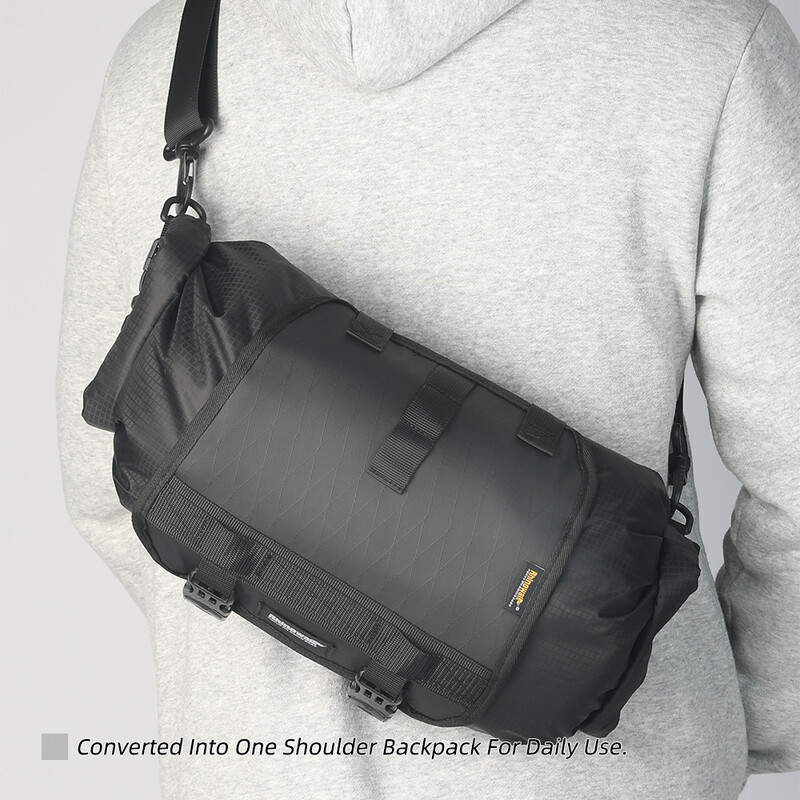 Rhinowalk Bilke kormányhevederek 12 literes száraztáska vízálló levehető első táska nagy méretű rögzíthető alaphoz illeszkedik MTB országúti kerékpározáshoz