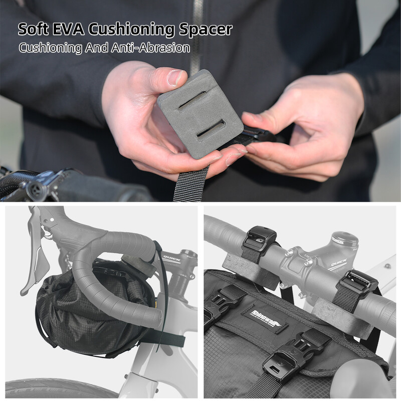 Rhinowalk Bilke kormányhevederek 12 literes száraztáska vízálló levehető első táska nagy méretű rögzíthető alaphoz illeszkedik MTB országúti kerékpározáshoz