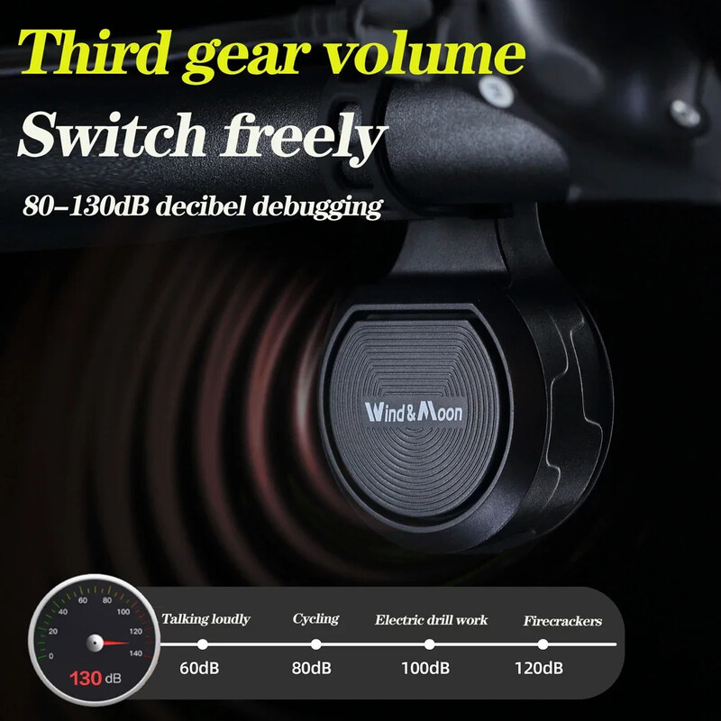 Elektrický zvonček na bicykel, prenosný, nabíjateľný cez USB, bezpečnostný, elektrický horský bicykel, alarm, hlasný zvonček, príslušenstvo pre cyklistické bicykle