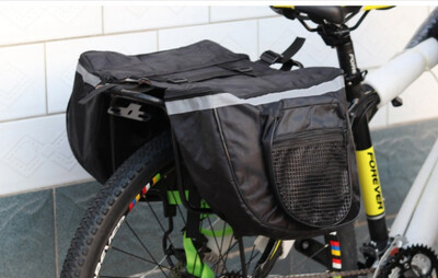 Πίσω ράφι ποδηλάτου βουνού Πίσω στήριγμα ποδηλάτου δύο συσκευασιών Διπλό πακέτο τσάντα σέλας Προμήθειες ιππασίας