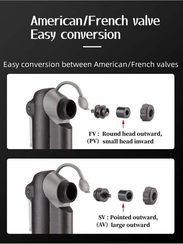 GIYO Originalna pumpa za napuhavanje bicikla Vanjski dodaci Barometar Mini prijenosna pumpa za Schrader ventil Francuski ventil SV (AV) PV(FV)