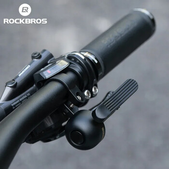 ROCKBROS Bike Bell Horn Τιμόνι Ποδηλασία Call Δαχτυλίδι από κράμα ποδηλάτου Καθαρός ήχος προειδοποιητικός συναγερμός για ασφάλεια Αξεσουάρ δρόμου ποδηλάτου MTB