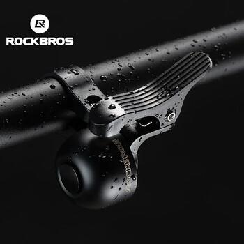 ROCKBROS Bike Bell Horn Τιμόνι Ποδηλασία Call Δαχτυλίδι από κράμα ποδηλάτου Καθαρός ήχος προειδοποιητικός συναγερμός για ασφάλεια Αξεσουάρ δρόμου ποδηλάτου MTB