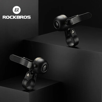 ROCKBROS Bike Bell Horn Τιμόνι Ποδηλασία Call Δαχτυλίδι από κράμα ποδηλάτου Καθαρός ήχος προειδοποιητικός συναγερμός για ασφάλεια Αξεσουάρ δρόμου ποδηλάτου MTB