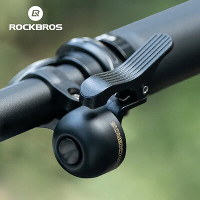 ROCKBROS Bike Bell Horn Τιμόνι Ποδηλασία Call Δαχτυλίδι από κράμα ποδηλάτου Καθαρός ήχος προειδοποιητικός συναγερμός για ασφάλεια Αξεσουάρ δρόμου ποδηλάτου MTB