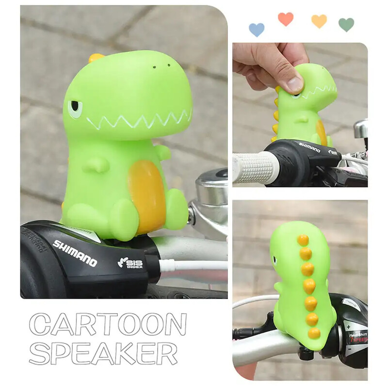Squeeze Bike Sirena Crtani Dinosauri Bicikl Zračna Sirena Dječje Balance Bike Scooter Zvono Super Glasno Biciklističko Zvono Dodaci za Bicikle