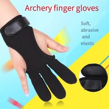 1 PC Αθλητικά αξεσουάρ εξωτερικού χώρου Shooting Hand Guard Protector 3 Fingers Protective Gloves Archery Finger Guard Recurve Bow