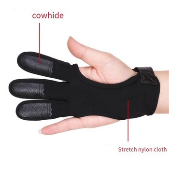 1 PC Αθλητικά αξεσουάρ εξωτερικού χώρου Shooting Hand Guard Protector 3 Fingers Protective Gloves Archery Finger Guard Recurve Bow