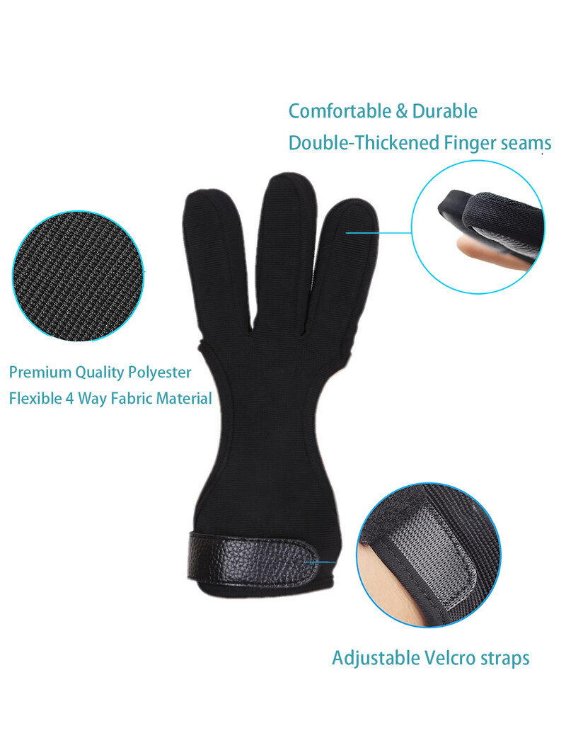 Oprema za lov Streličarske rukavice Lovačka kožna zaštita za tri prsta Prikladna za tinejdžere, odrasle i početnike