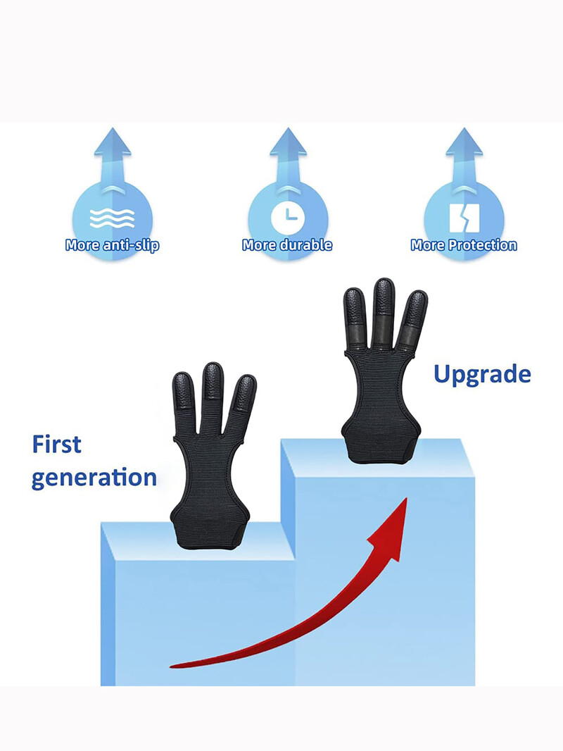 Oprema za lov Streličarske rukavice Lovačka kožna zaštita za tri prsta Prikladna za tinejdžere, odrasle i početnike
