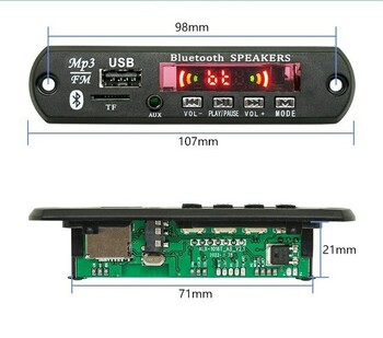 Трансгранична 12V автомобилна Bluetooth платка mp3 декодер аксесоари за високоговорители pcba радио 5VUSB модул