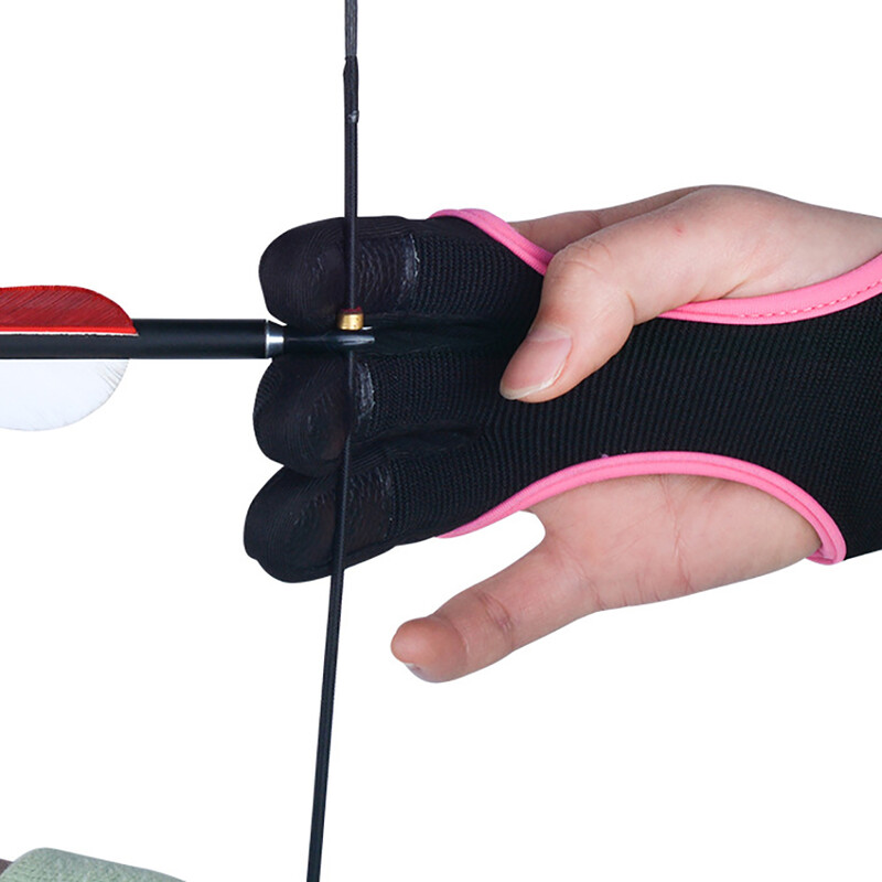 Príslušenstvo pre vonkajšie športy, lukostreľbu, streľbu, poľovníctvo, užitočné ochranné rukavice s 3 prstami, chrániče prstov