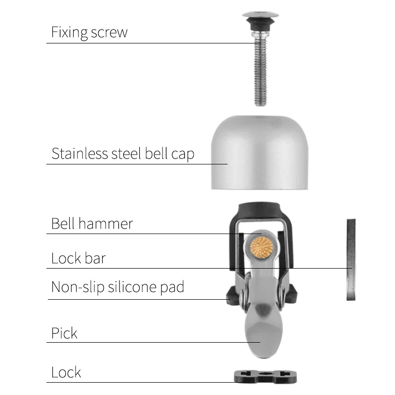 ROCKBROS Bicikl Vintage mesingano zvonce Kvaliteta čistog zvuka MTB cestovni bicikl Retro zvono Biciklizam Dječja rog Dodaci za dječji bicikl