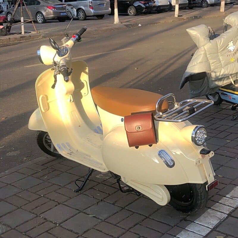 Retro bicykel kožený vodotesný univerzálny taška na riadidlá elektrické vozidlo motocykel závesná taška bicykel taška na hlavu bicykla