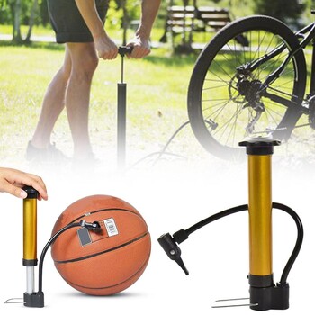 Inflator Bicycle Basketball Football Universal Mini Bicycle Tire Ball Manual Inflator αντλία αέρα