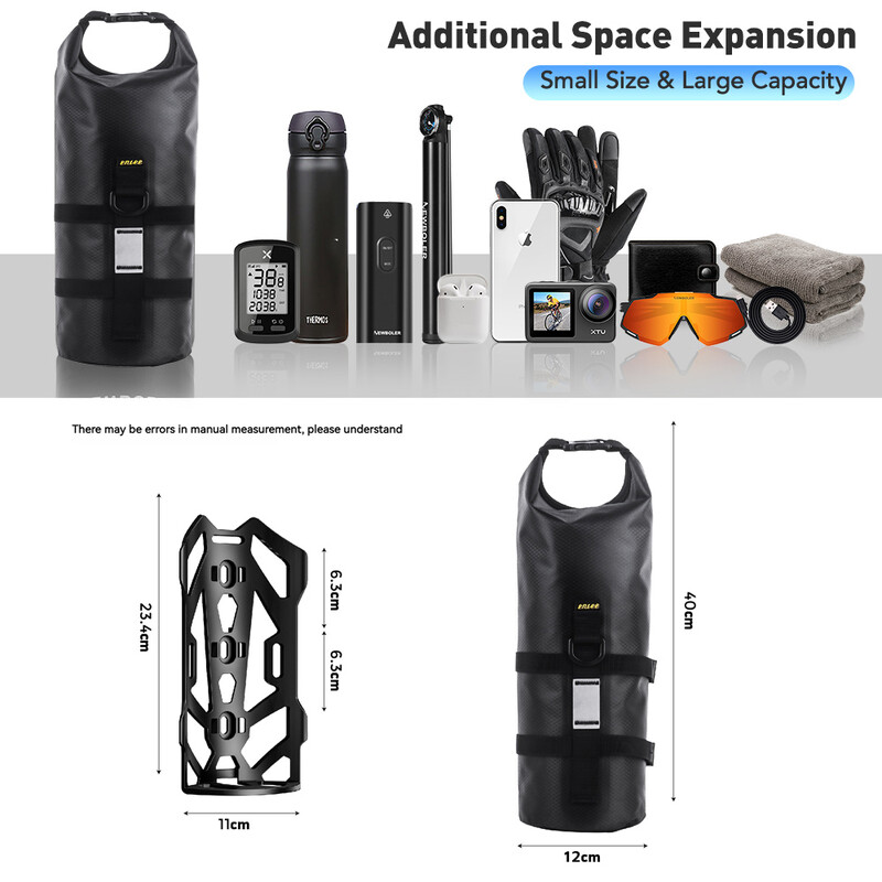 Velosipēda priekšējā dakšu soma āra ūdensnecaurlaidīga soma 5 L ietilpība šosejas kalnu velosipēdam tālsatiksmes ceļojumu soma Velosipēdu komplekts Velosipēdu nodalījums