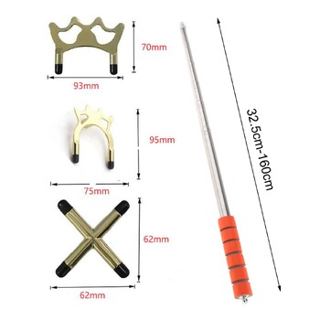 Прибираща се пръчка за билярдна щека с мостова глава Държач за билярдна щека Аксесоар за билярдна щека от неръждаема стомана за домашна игра