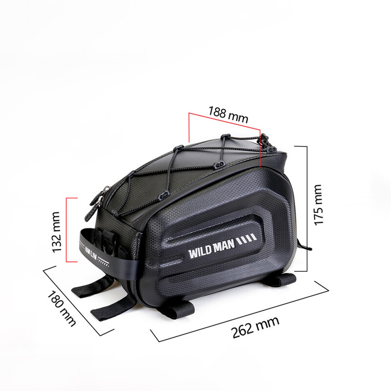Biciklistička torba za stražnje sjedalo bicikla, dvostruka vodootporna, patentni zatvarač, prtljažnik bicikla Pannier4L Kapacitet Vodootporni nosač na stražnjem sjedalu Cargo Po