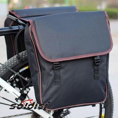 Dvipusis kelioninis dviračio bagažinės krepšys Dviračiai Didelės talpos vandeniui atsparūs dviračiai Juodi uodegos krepšiai Galinės lentynos krepšiai Dviračių įranga