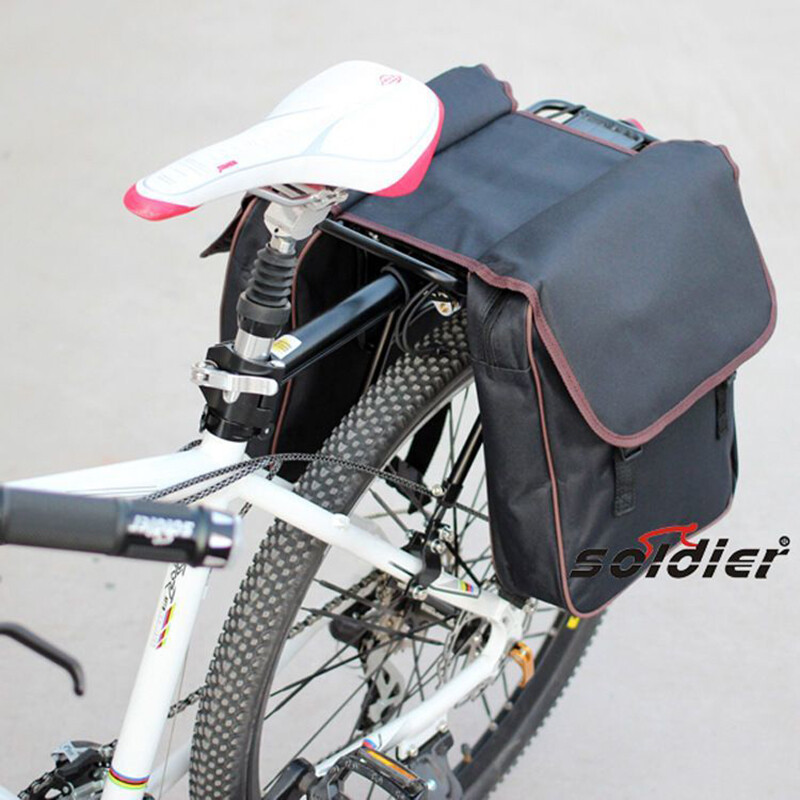 Dvipusis kelioninis dviračio bagažinės krepšys Dviračiai Didelės talpos vandeniui atsparūs dviračiai Juodi uodegos krepšiai Galinės lentynos krepšiai Dviračių įranga