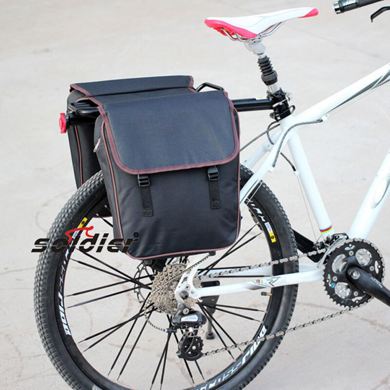 Dvipusis kelioninis dviračio bagažinės krepšys Dviračiai Didelės talpos vandeniui atsparūs dviračiai Juodi uodegos krepšiai Galinės lentynos krepšiai Dviračių įranga