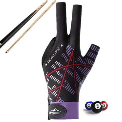 Bilijarske rukavice za bilijar Brzosušeći prozračni štap Sportske rukavice Neklizajuće rukavice Elastične rukavice za bazen s 3 prsta za muškarce ili žene