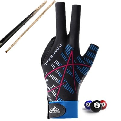 Bilijarske rukavice za bilijar Brzosušeći prozračni štap Sportske rukavice Neklizajuće rukavice Elastične rukavice za bazen s 3 prsta za muškarce ili žene