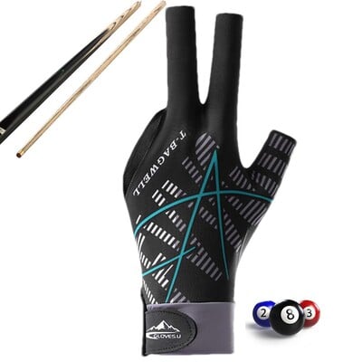 Bilijarske rukavice za bilijar Brzosušeći prozračni štap Sportske rukavice Neklizajuće rukavice Elastične rukavice za bazen s 3 prsta za muškarce ili žene