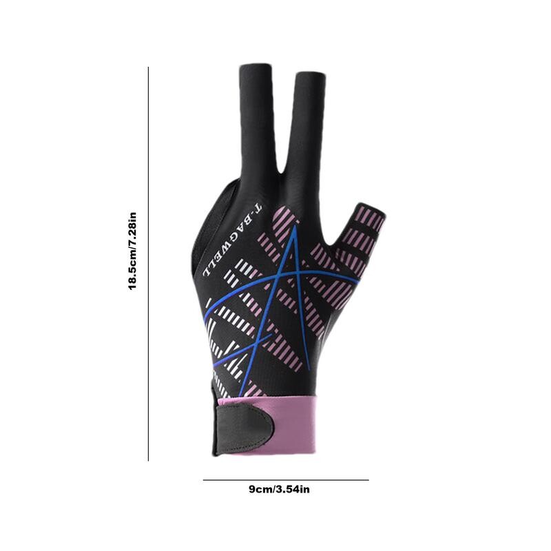 Bilijarske rukavice za bilijar Brzosušeći prozračni štap Sportske rukavice Neklizajuće rukavice Elastične rukavice za bazen s 3 prsta za muškarce ili žene
